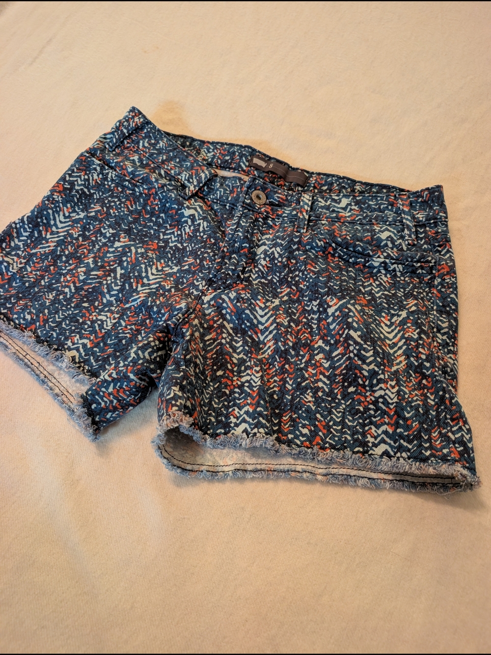 Levi's Patterned Denim Shorts Size 8